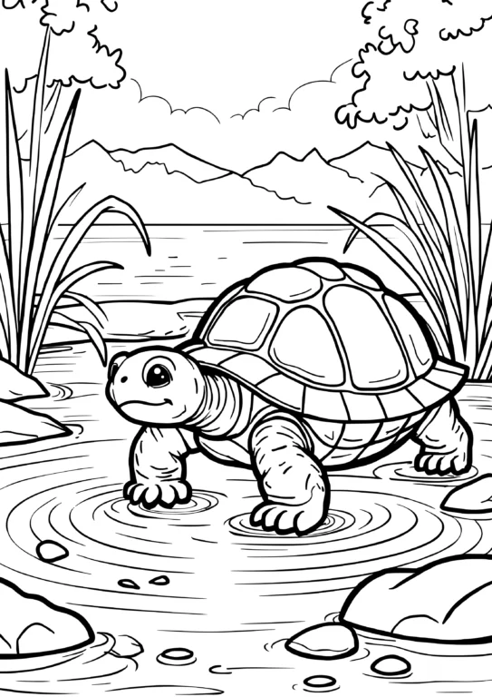 Turtle by Pond