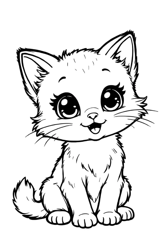 Big-Eyed Cartoon Cat