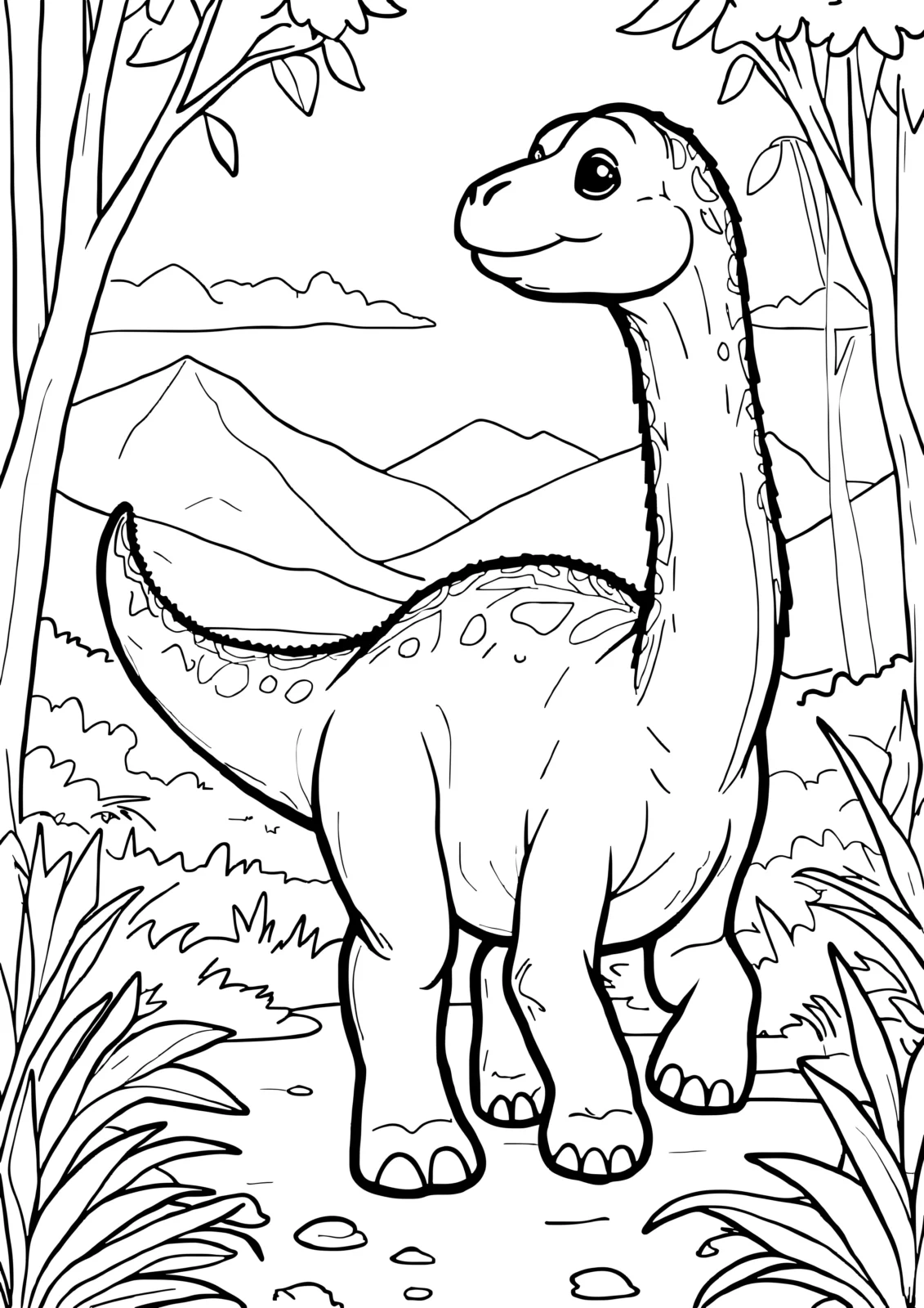 Brontosaurus with Long Neck