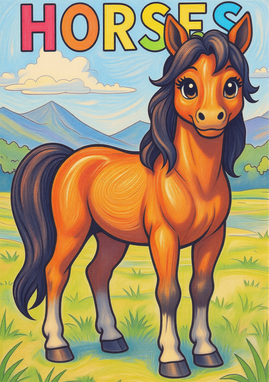 free horses coloring pages for kids