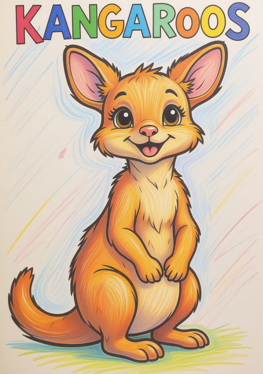 free kangaroos coloring pages for kids