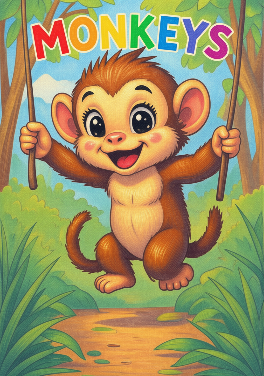 free monkeys coloring pages for kids