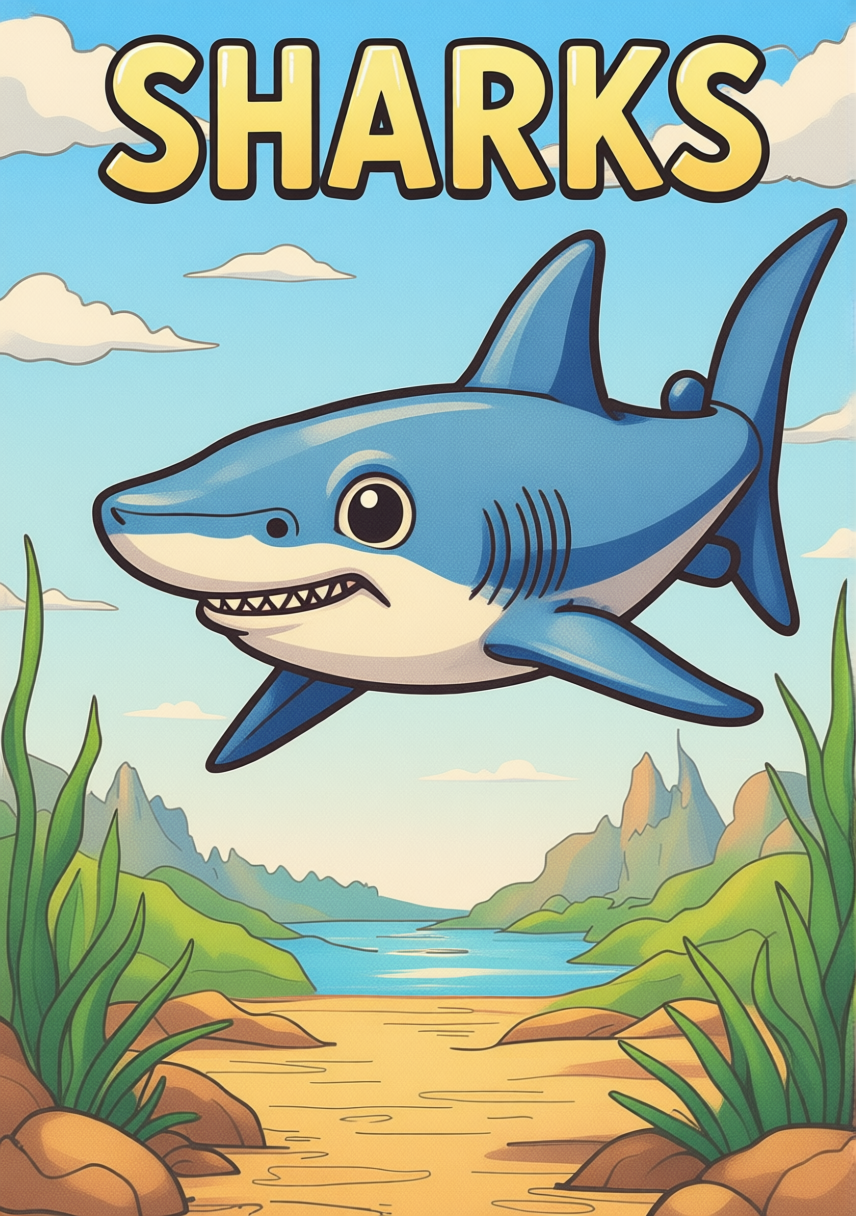 sharks coloring pages for kids