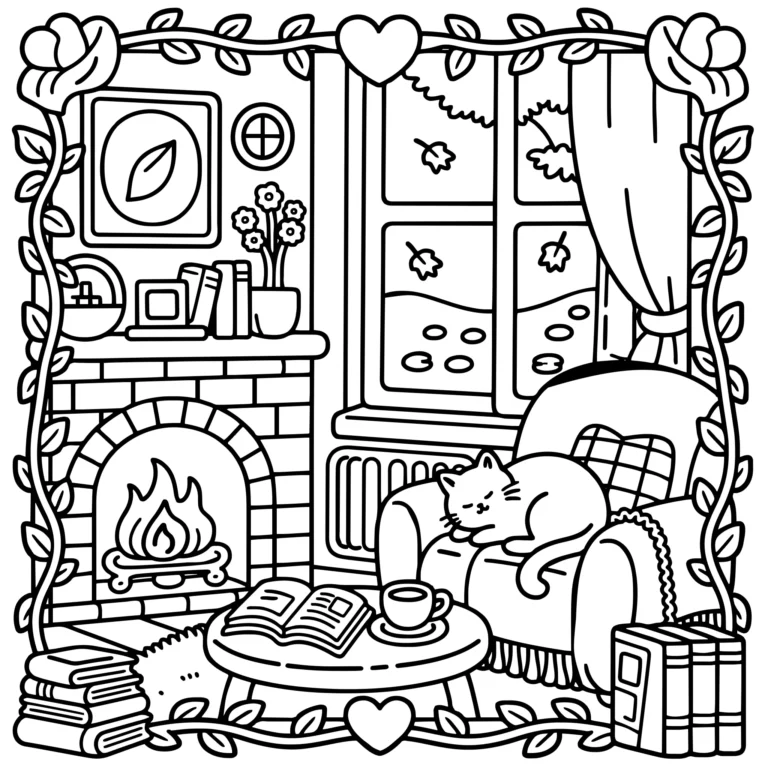 Fireplace Reading Corner