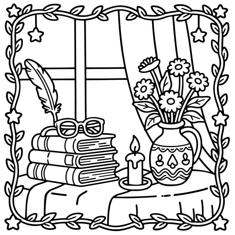 Candlelit Reading Table