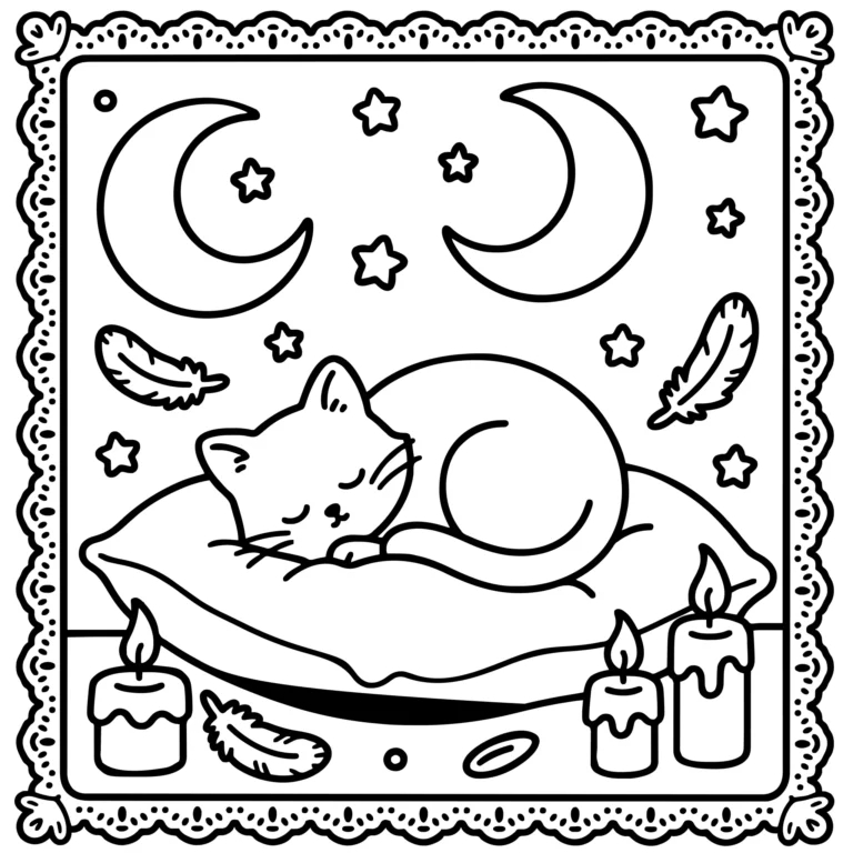 Cat in a Dream Pillow
