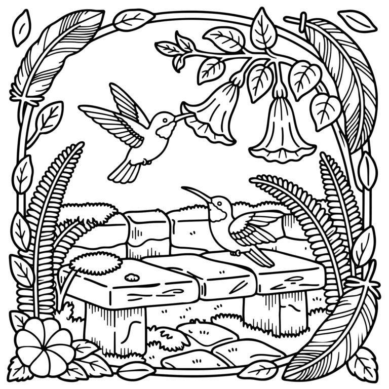 Trumpet Flower Hummingbirds