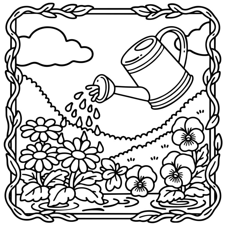 Spring Watering Scene