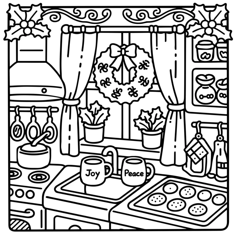 Warm Christmas Kitchen