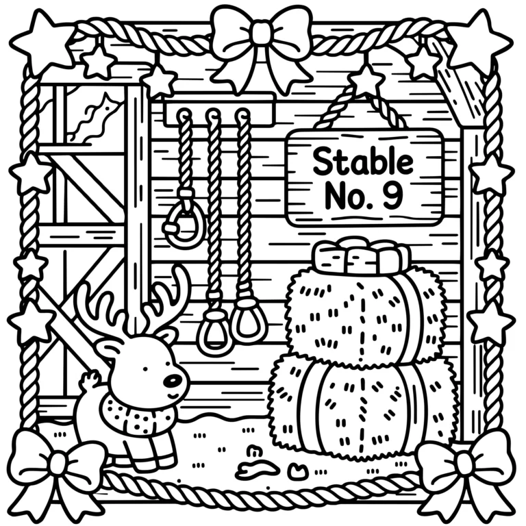 Reindeer Stable Scene