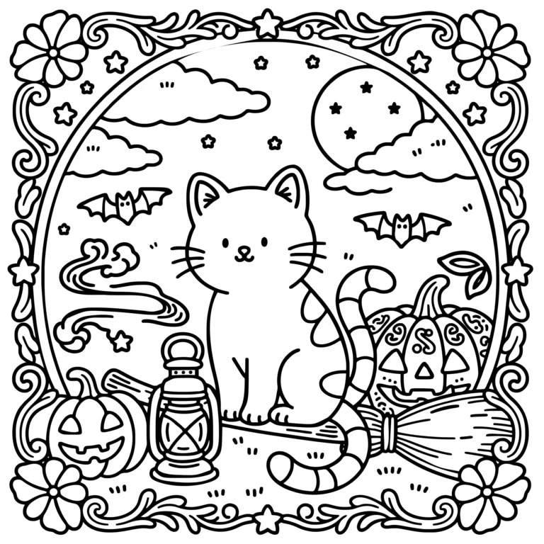 Witch’s Cat and Lantern