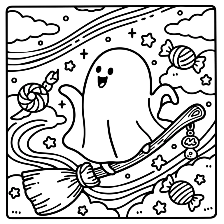 Broom Ride Under Stars