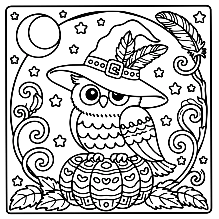 Owl and Pumpkin Design