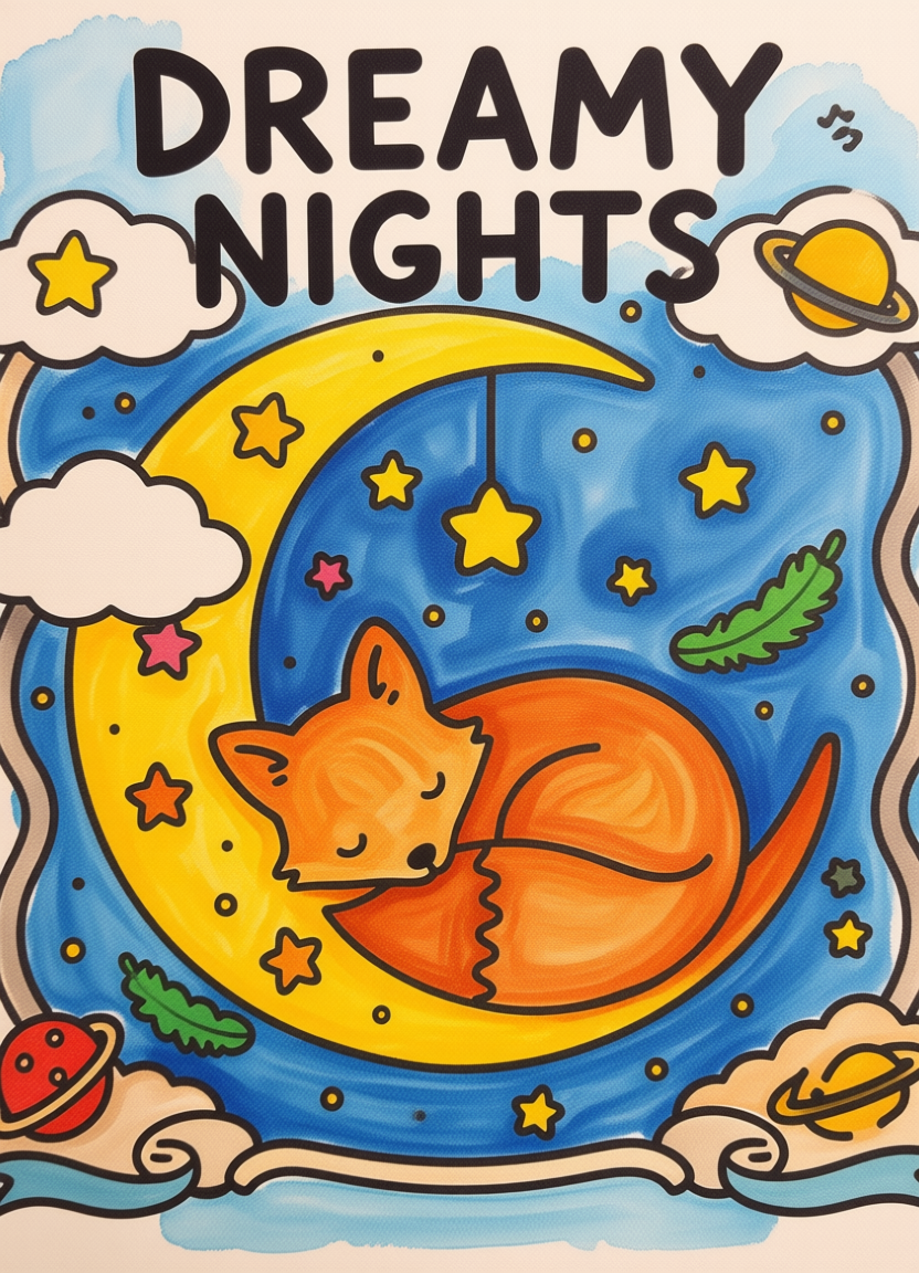 Dreamy nights coloring pages for kids