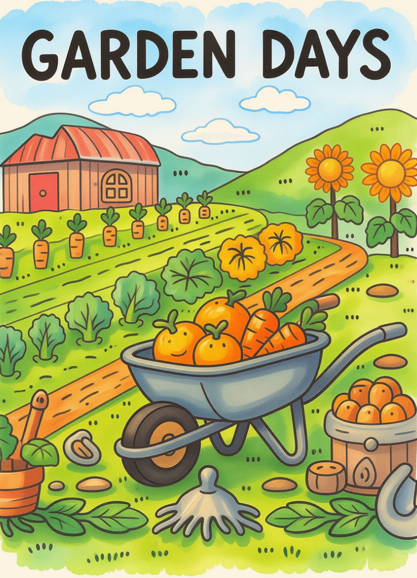 garden days coloring pages