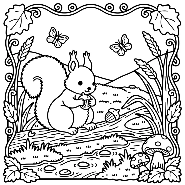 Squirrel in Oakwood Clearing