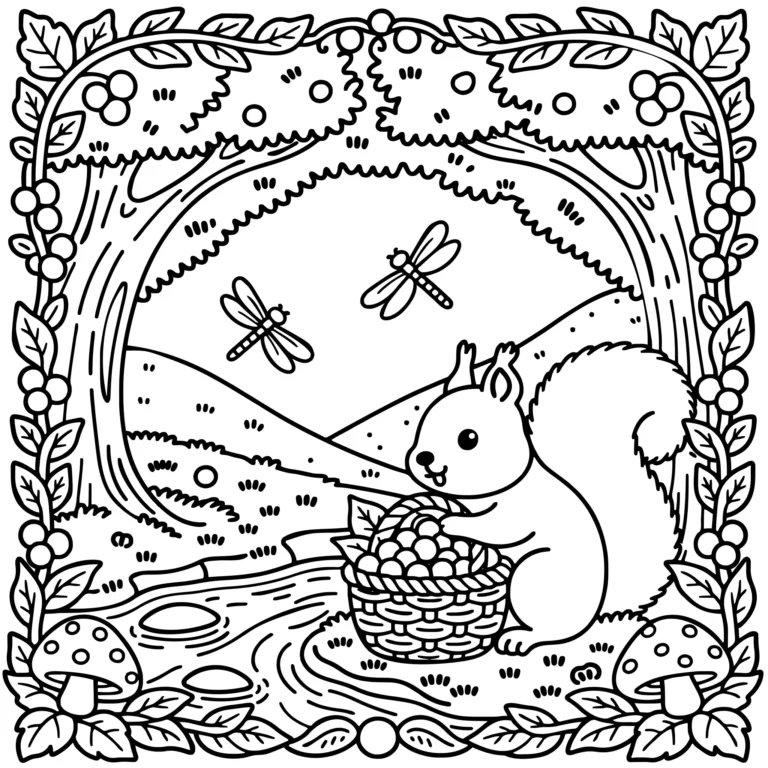 Berry Collector in Forest