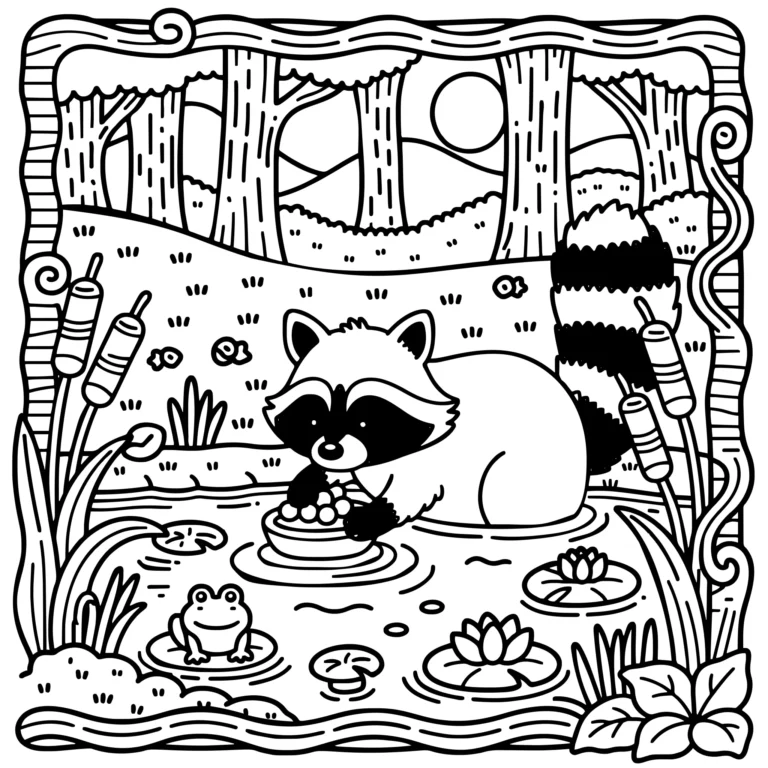 Raccoon at Forest Pond