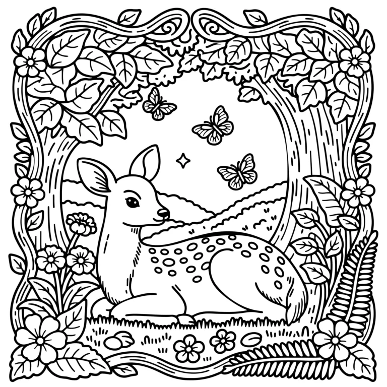 Fawn in Forest Meadow