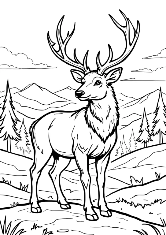 Majestic Stag on Hill