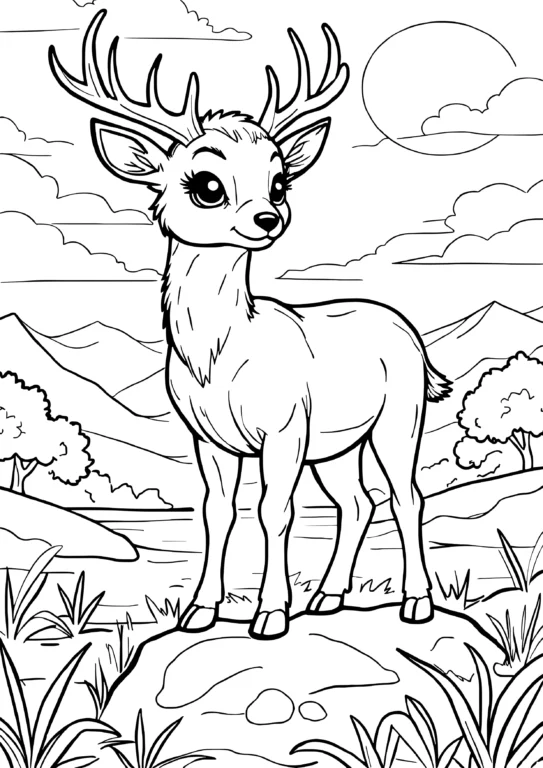 Sunrise Deer Silhouette