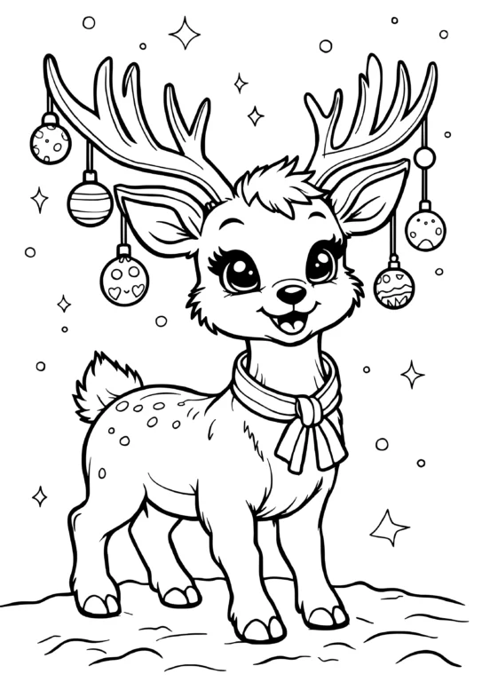 Festive Antler Deer