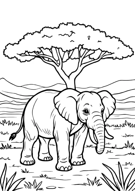 African Elephant Scene