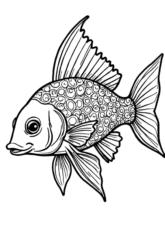 Elegant Fish with Lace Fins