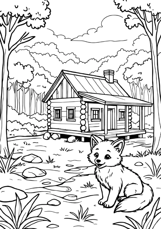 Cabin Fox Scene