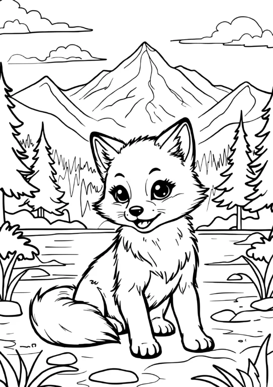Mountain Fox Scene