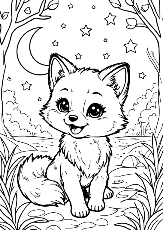 Dreamy Night Fox