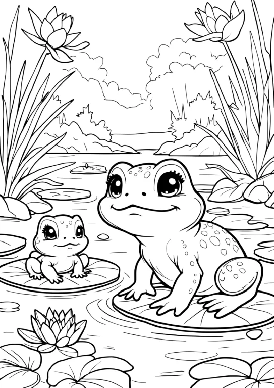 Lotus Frog Family