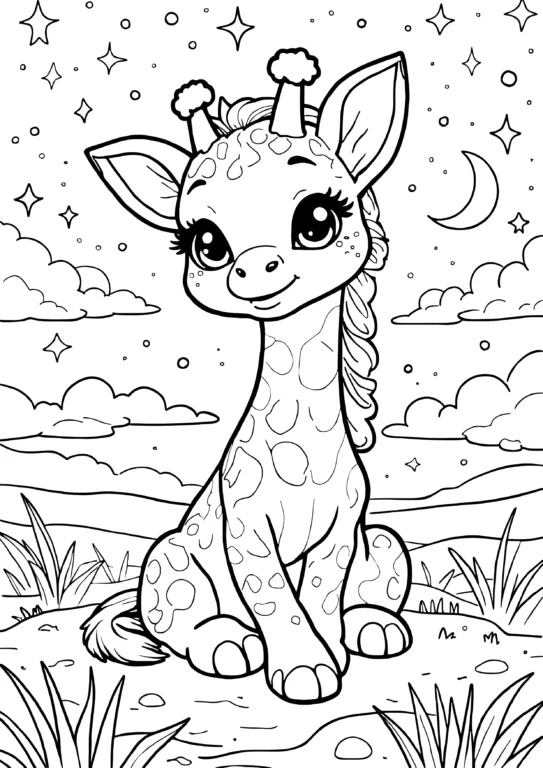 Dreamy Night Giraffe