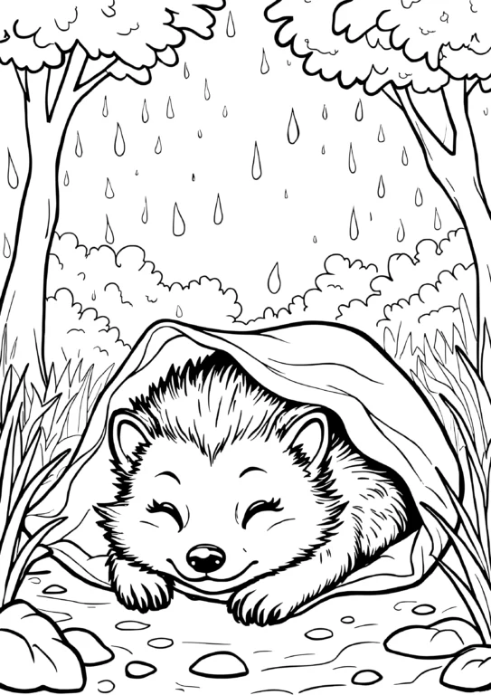 Rainy Leaf Hedgehog