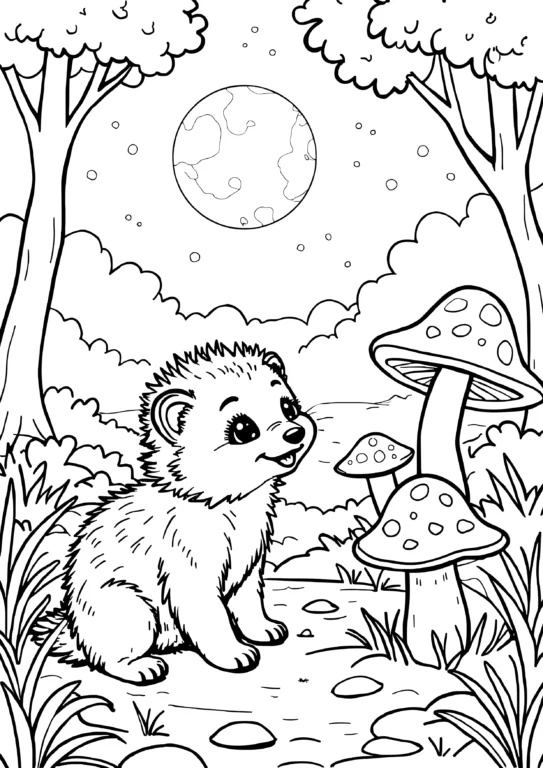 Night Hedgehog Scene