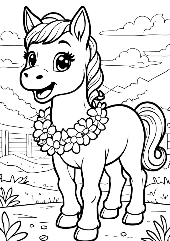 Flower Garland Horse