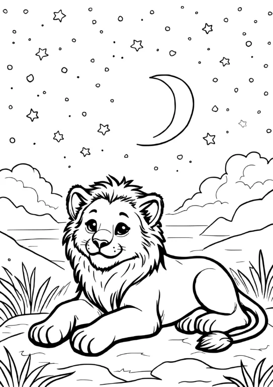 Night Sky Lion