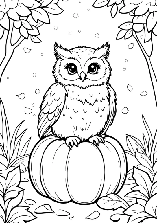 Autumn Pumpkin Owl