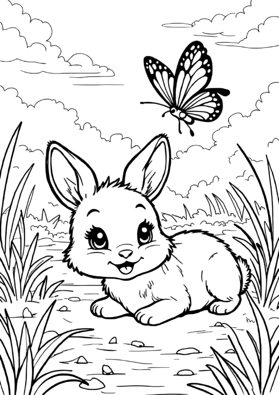 Peaceful Grass Bunny