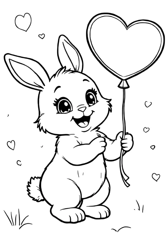 Heart Balloon Bunny