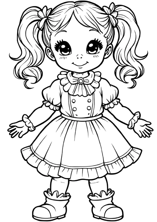 Gingerbread Pigtails Girl