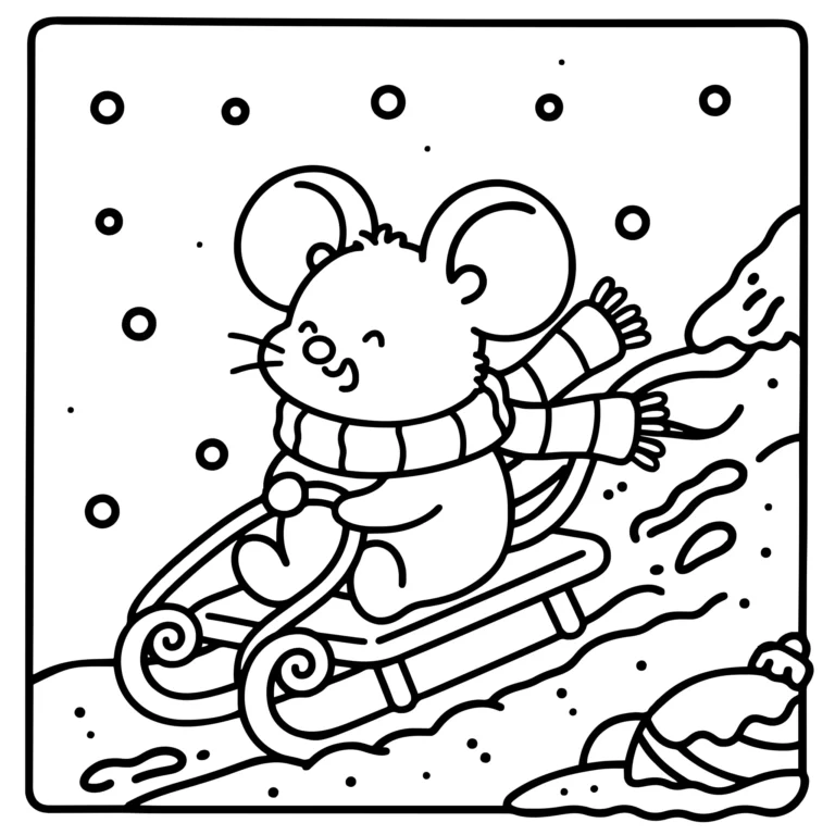 Ornament Sled Mouse