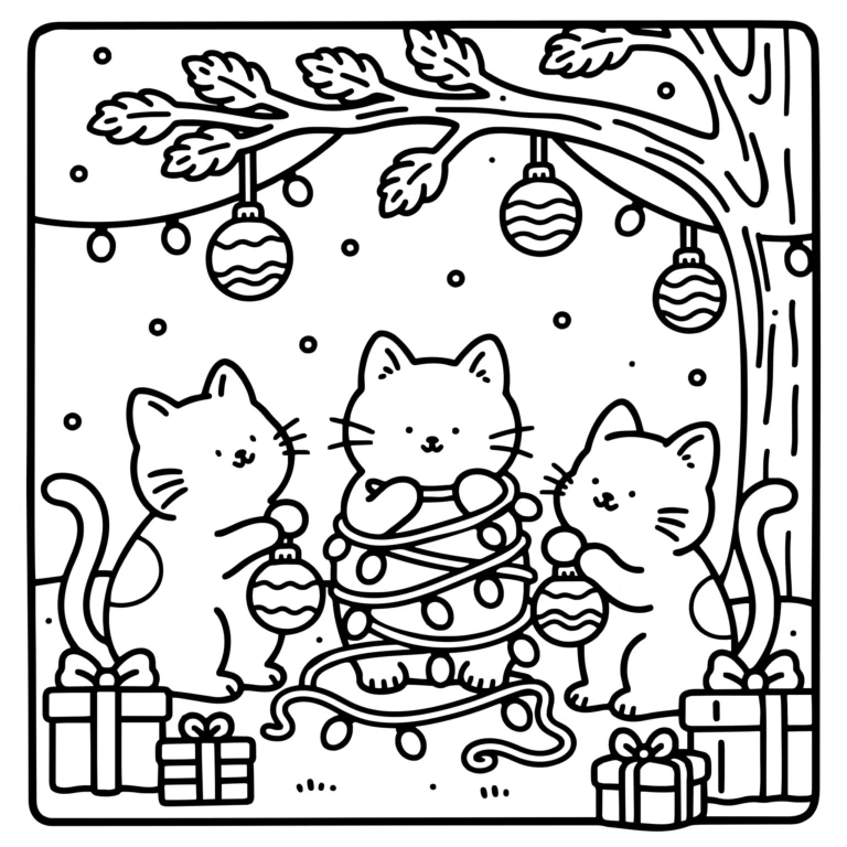 Playful Christmas Cats