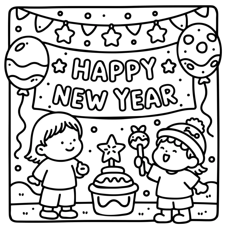 Decorating New Year Banner