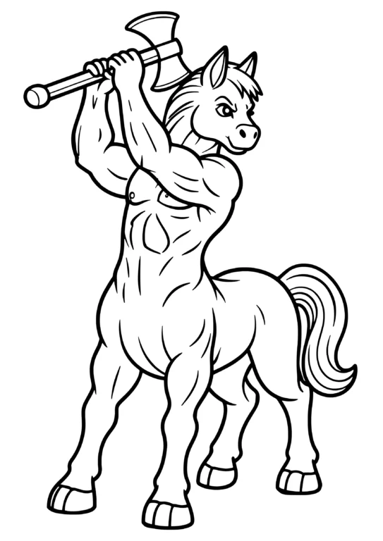 Champion Centaur Coloring Page