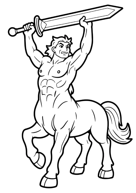 Greatsword Centaur Coloring Page