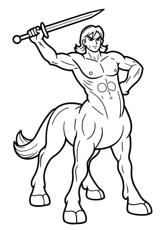Glaive Centaur Coloring Page