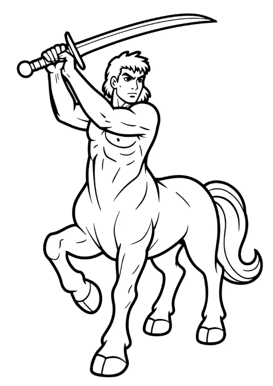 Warblade Centaur Coloring Page