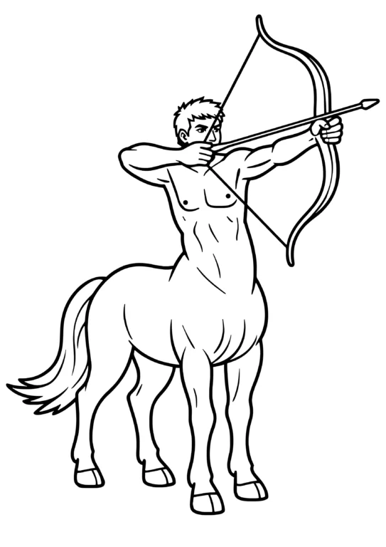 Battle Archer Centaur Coloring Page