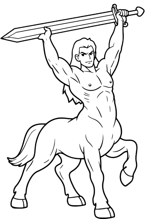 Greatsword Centaur Coloring Page